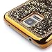 S5 Case, Galaxy S5 Case,Bling Case For Galaxy S5,UZZO Samsung Galaxy S5 Case Glitter Bling Crystal Rhinestone Case For Galaxy S5 Studded Rhinestone Bumper Hard Case for Samsung Galaxy S5 SV I9600-Gold