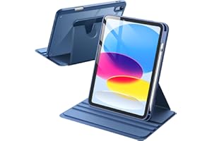 JETech Rotating Case for iPad (A16) 11th/10th Generation (2025/2022) with Pencil Holder, 360 Degree Rotation Protective Stand