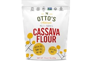 Otto's Naturals Multi-Purpose Cassava Flour, 1 LB., All Purpose Wheat Replacement, Top 9 Allergen Friendly, Use for Bread, Cakes, Pizza Dough, and Crusts, Gluten Free, Grain Free, Non-GMO, Nut-Free