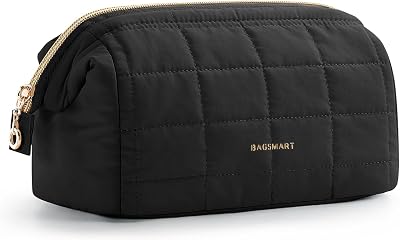 Bagsmart Makeup Bag Travel Cosmetic Bag Large Capacity Black