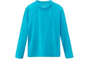 SMARASH Boys Rash Guard Swim Shirts Long Sleeve UPF 50+ Swimwear Toddler Kids Sun Protection SPF Water Surfing Swimming Shirts 0-16Y