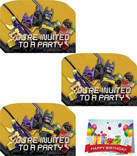 The Lego Batman Movie Party Invitations Bundle Pack of 24