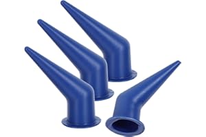 Kisangel 4pcs Angled Caulking Nozzle Tips Extension for Caulking Gun, Blue Piping Nozzles Accessories
