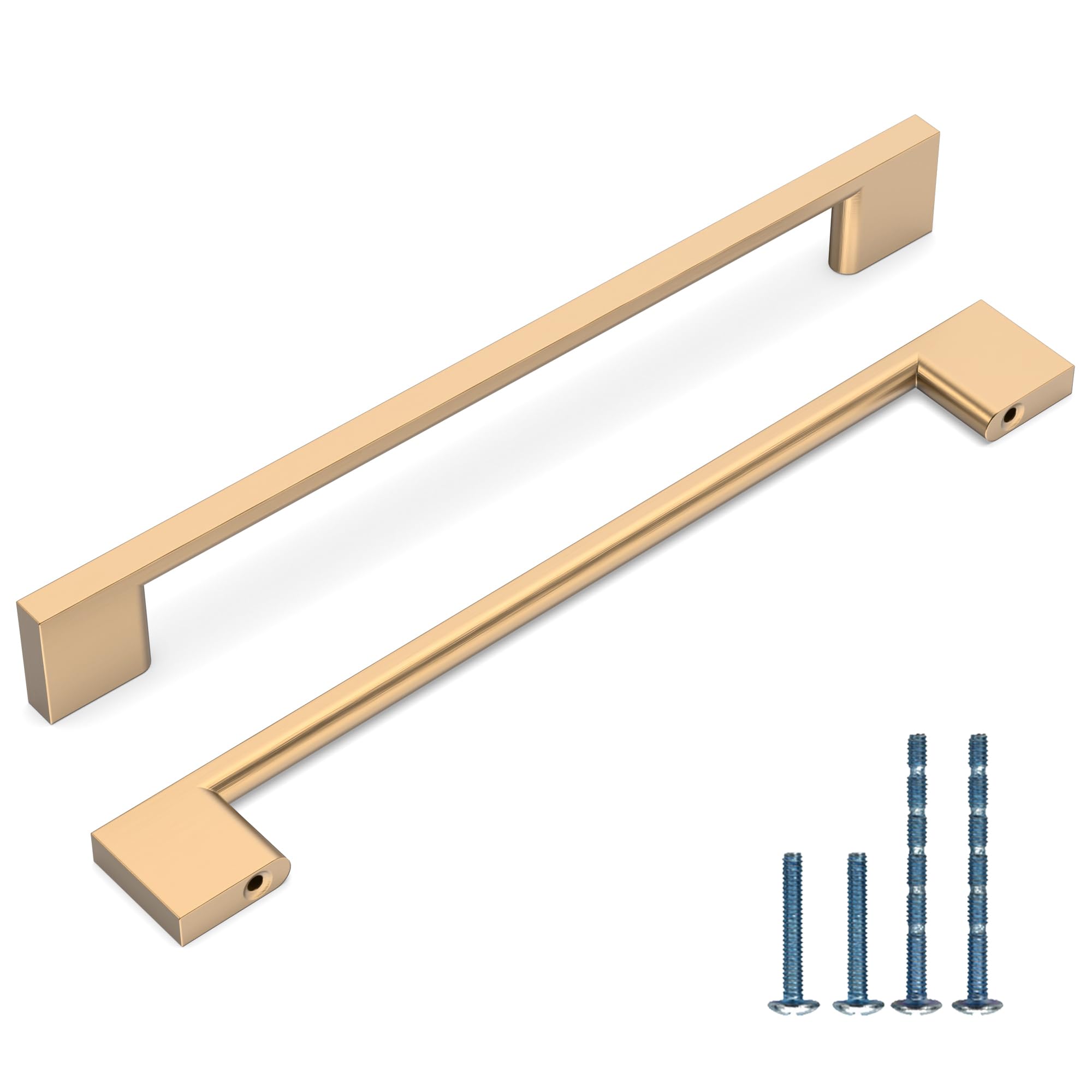 Photo 1 of KNOKLOCK 10 Pack 6.3 Inch(160mm) Kitchen Cabinet Handles Champagne Bronze Cabinet Pulls Kitchen Cabinet Hardware Drawer Pulls for Cupboard Wardrobe