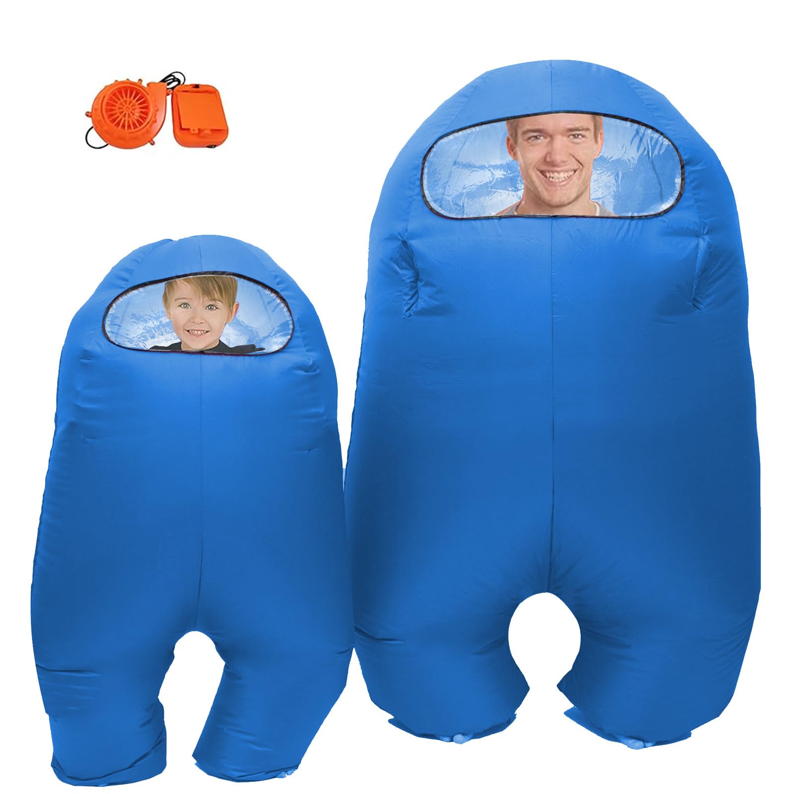 Photo 1 of FANFX Inflatable Astronaut space Costume Inflatable costume Full Body Suit Halloween Cosplay Costumes (blue, child)