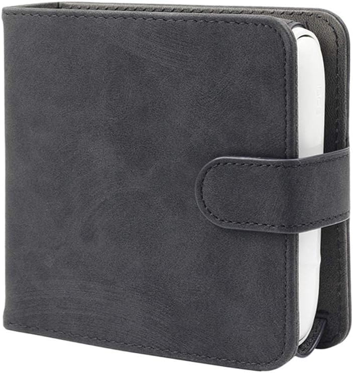 DKEnjoy PU Leather Full Protective Cover Carrying Storage Bag Wallet Card Holder for IQOS 3.0 Electronic Cigarette (Gray)