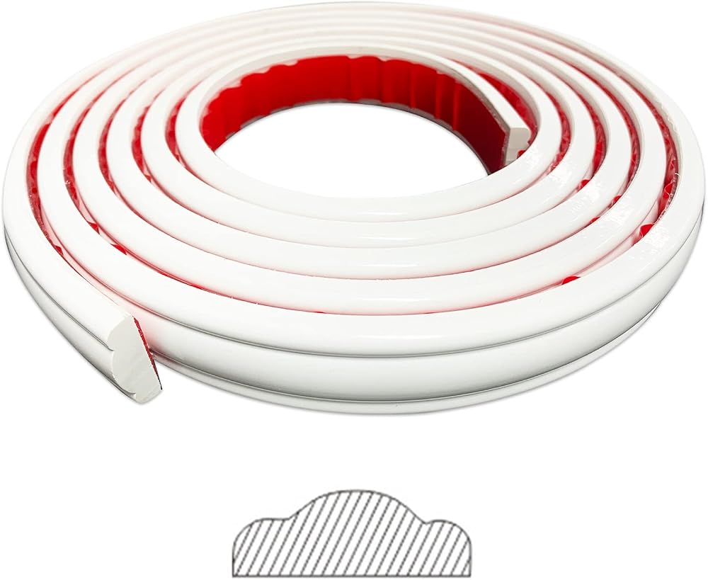 Gaahing Peel Stick Wall Molding Trim Chair Rail 3m x 2.7cm Self-Adhesive DIY