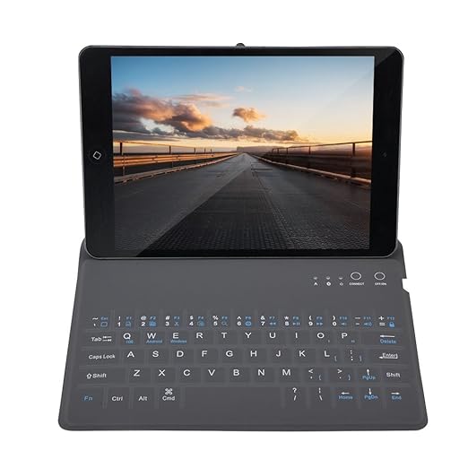 VBESTLIFE Tastatur Hülle,Ultra dünne Bluetooth Smart Keyboard Case für Ipad Mini 2/3 /4/5,Android, BlackBerry, Windows oder T