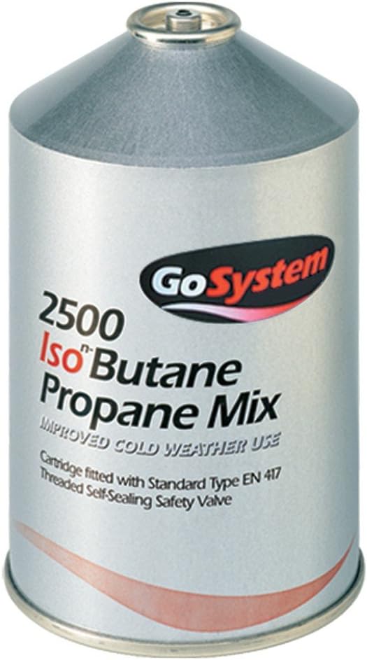 GoSystem Butane Propane Threaded Mix Gas Cartridge Silver, 445 gram