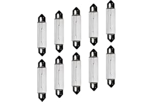 Rafeal Auto 24V 10W 10 Pack Sv8.5-8 T3.25 Halogen Festoon Bulb Fits 41mm Base Sizes Direct Replacement for Car Dome Light,Trunk,Interior Bulb