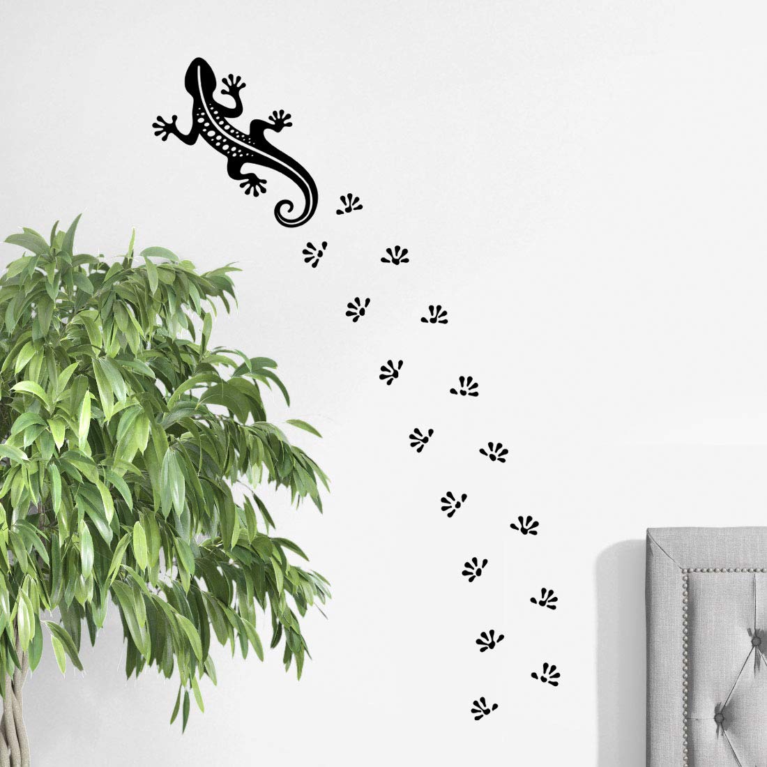 Lizzard Wall Sticker Window Decal Nursery Room Decor Animal Bedroom Stickers Living Room Removable Mural Kitchen DIY Decals Tribal Kids Fridge car Decoration Vinyl Art Decor Reptile Walls Children