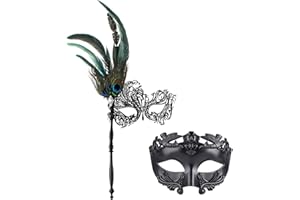 IETANG Couple Mardi Gras Mask Venetian Masquerade Mask Set Party Costume Accessory