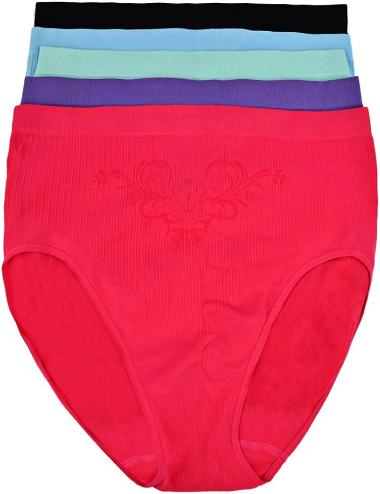 Femina Women`s Seamless Brief Underwear OneSizefitsAll (5Pack