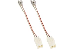 RED WOLF Door Speaker Wiring Harness Adapter 2 PCS Replacement for 2002-2019 Jeep Wrangler JK, Chrysler, Dodge Vehicles Install Aftermarket Front Rear Door Speaker Wire Cable Plug Connector