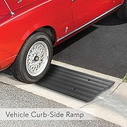 Pyle Car Driveway Adjustable Curb Ramps - 3 Pack