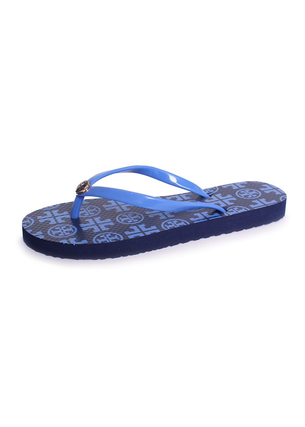 tory burch navy blue flip flops