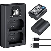 LP NP-W235 Battery Charger Pack, LED Dual Slot USB Charger, 2-Pack 2400mAh Replacement Batteries for Fujifilm X-T5, X-S20, X-H2, X-H2S, GFX 100S, GFX 50S II, X-T4, VG-XT4 Battery Grip