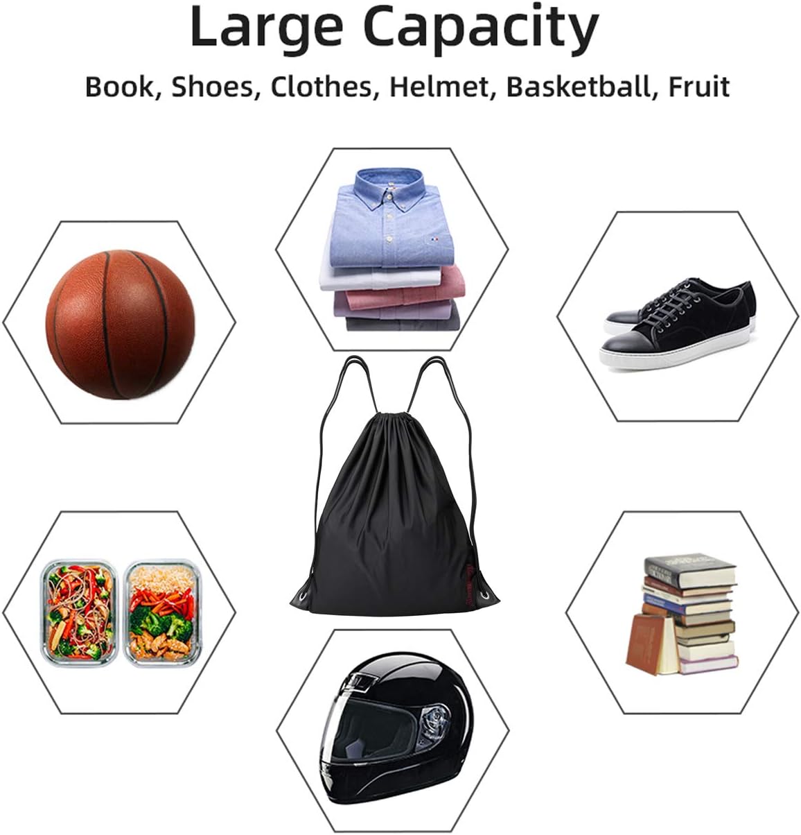 kemimoto Helmet Backpack, Snowmobile Helmet Bag Multi-Purpose Drawstring Bag, Anti-dust, Lightweight Storage Bag for Motorcycle Sport Gym Training Hiking Travel Bags: Automotive