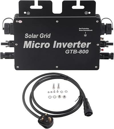 Walfront 800W Solar Grid Tie Micro Inverter 30A WiFi Control 120/230V Waterproof