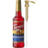 Torani Syrup, Watermelon Flavoring for Drinks, Pump Included, 25.4 Fl Oz | Sweeten &amp; Add Dazzling Flavor to Dirty Sodas, Iced Tea, Lemonade, Italian Sodas | Made with Pure Cane Sugar