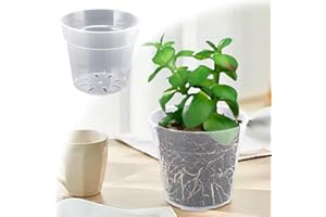 Clear Nursery Pots with Drainage, 5 Pack Transparent Plastic Plant Pots for Plants, Sturdy Indoor Plant Pots Planter, Seed St