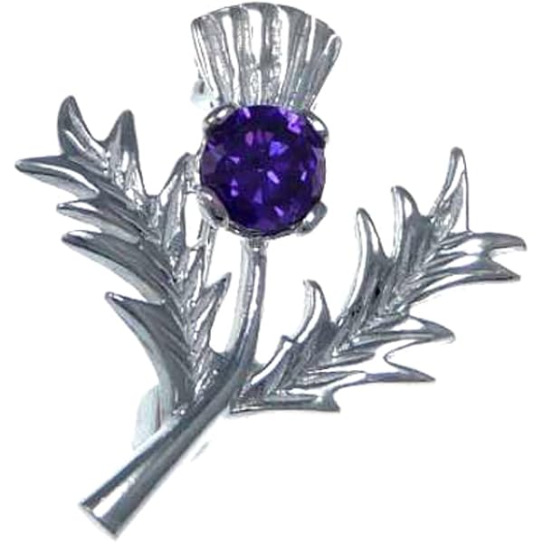 WithLoveSilver 925 Sterling Silver Luckenbooth & Thistle Brooch Pin - Scottish Style Classic Jewelry - View #6
