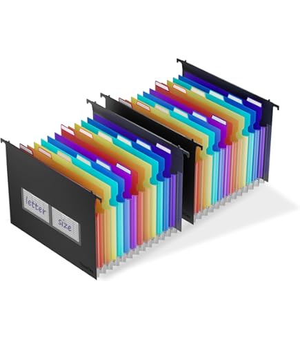Amazon.com: ThinkTex Plastic Expanding Hanging File Folders, 7