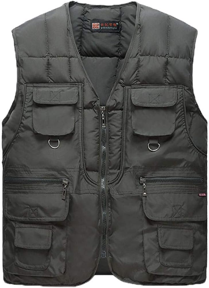 Cotton Warm Vest Men's Winter MultiPocket Men's Sleeveless Jacket Men