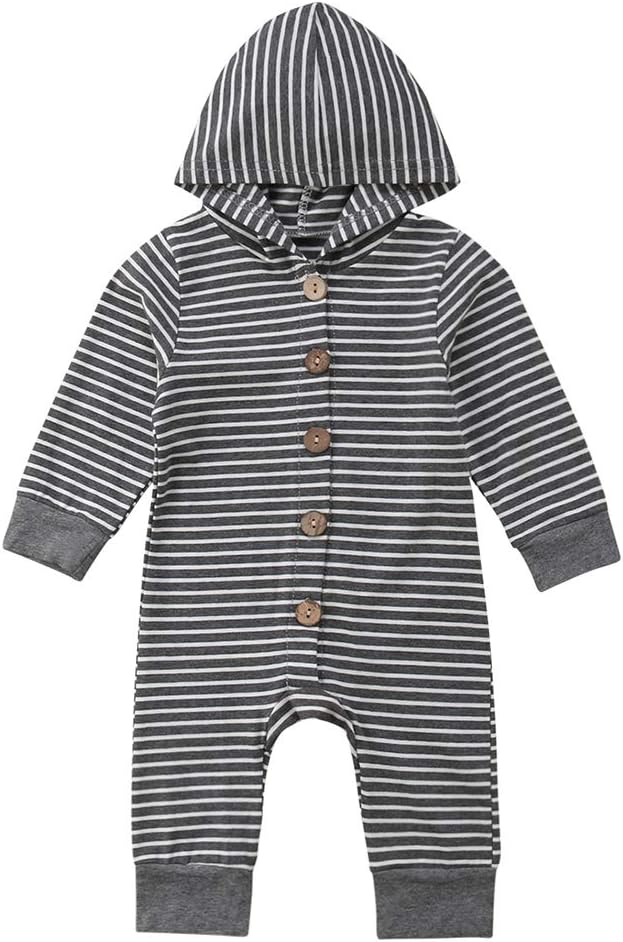 Newborn Kids Baby Boys Cute Solid Color Long Sleeve Hooded Romper Jumpsuit Top Outfits Clothes Green