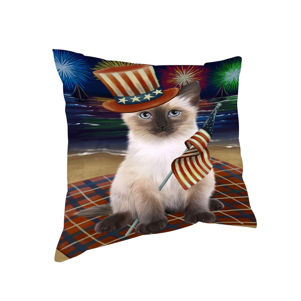 Amazon Com 4th Of July Independence Day Firework Siamese Cat