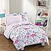 dream FACTORY Kids 7-Piece Complete Set Easy-Wash Super Soft Microfiber Comforter Bedding, Full, Pink Flamingo