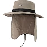 Oversized XL XXL Men's UV 50 Waterproof Packable Mesh Neck Flap Sun Fishing Hat Bucket Bonnie Hiking