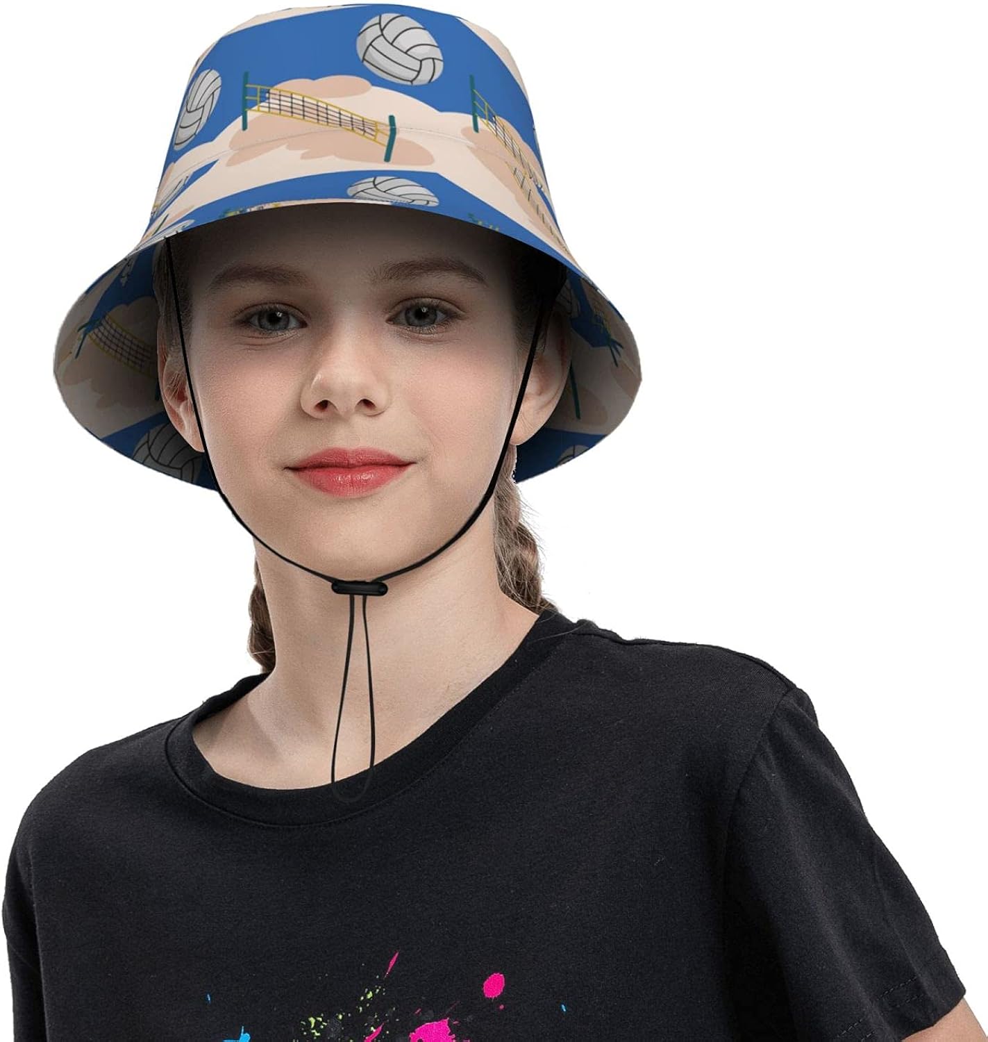 Beach Volleyball Design Kids Sun Hat UPF 50+ Sun Protection