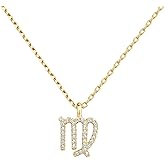 PAVOI 14K Gold Plated Cubic Zirconia Astrology Necklaces for Women - Zodiac Pendant Jewelry Gifts - Zodiac Sign Pendant Necklaces