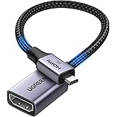 UGREEN 8K Micro HDMI to HDMI Adapter, 8K@60Hz/4K@240Hz 48Gbps Micro HDMI Converter Male to Female Cable 2.1 HDR,Compatible wi