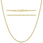 KROMPG 14k Gold Necklace for Women Men 1.5mm&amp;2mm Rope Gold Chain Necklace | 14k Gold Necklace for Women Dainty Gold Chain Necklace for Women Men Length 16-26&rdquo; 1.5mm&amp;2mm Gold Rope Chain for Men