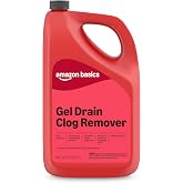 Amazon Basics Max Strength Drain Cleaner Hair Clog Remover Gel - Unclogs Hair and Grease, 80 Fl Oz, Packaging May Vary