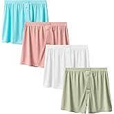 VISSAY Satin Men's Boxer 4-Pack - Soft Stretch Breathable Underwear with Moisture Wicking High Elasticity Boxers for Men