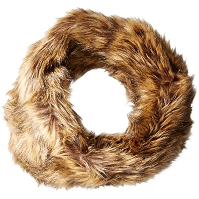 D&Y Women's Single Faux Fur Loop with Twist D&Y Women's Single Faux Fur Loop with Twist