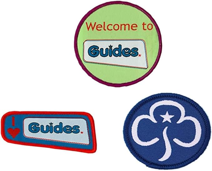 Girl Guide Blanket Badges Pack of 3 (also for clothing, bags etc
