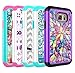 Galaxy S7 Active Case, S7 ACTIVE Case, Style4U Studded Rhinestone Crystal Bling Hybrid Armor Case Cover for Samsung Galaxy S7 Active [Not For Galaxy S7] with 1 Style4U Stylus [Flower Purple / Black]