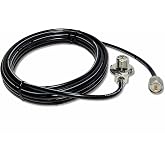 Comet 3D4M Standard Mobile Lip Mount with 13ft RG-58 Coax Cable and PL-259 Connector &ndash; Adjustable Vehicle Trunk Antenna Mount for Ham and CB Radios