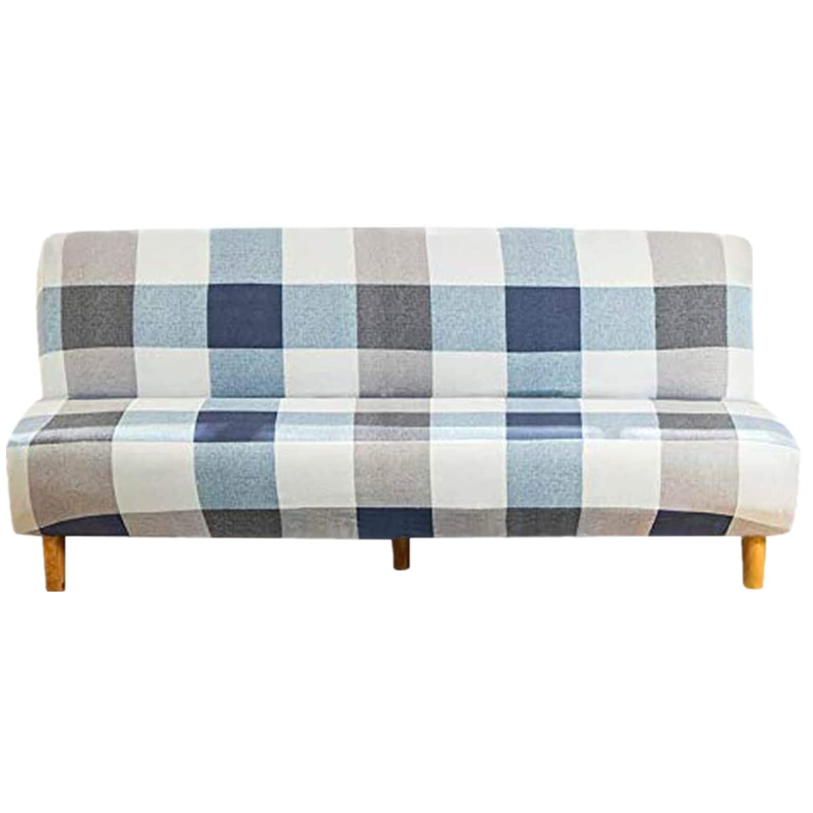 Mingfuxin Armless Sofa Bed Cover, Spandex Stretch Futon Slipcover Protector, Non-Slip Elastic Folding Couch Sofa Shield Fits for 2-3 Seater Folding Sofa Bed without Armrests(Printed #2931)