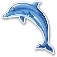 Dolphin Vinyl Sticker Decal Laptop Car Bumper Sticker Travel Luggage Car Sign Fun 5"
