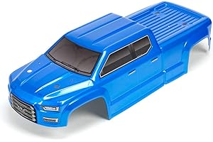 ARRMA 1/10 Painted and Trimmed Body with Decals, Blue: Big Rock Crew CAB 4X4, ARA402283, Large