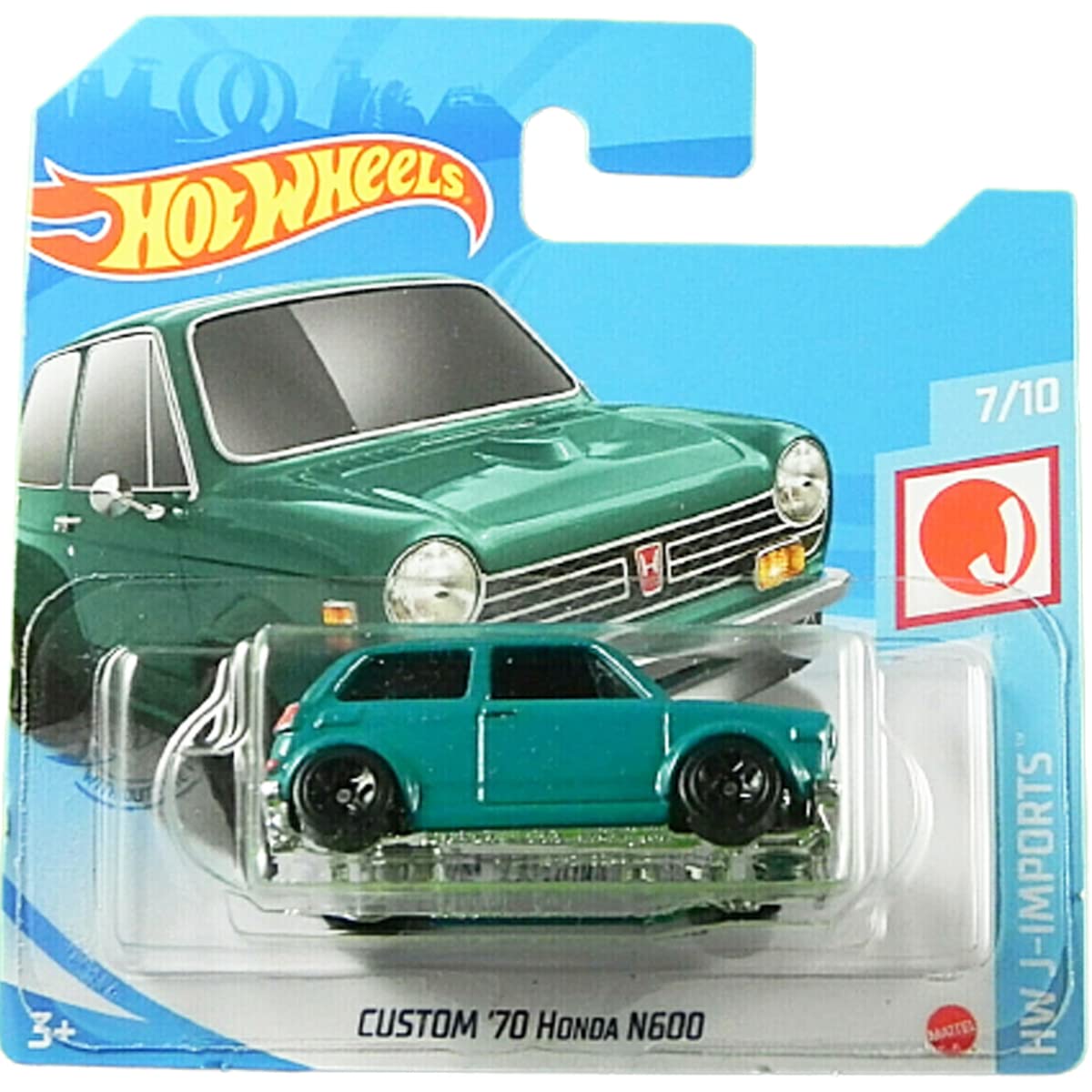 Friki Monkey Hot Wheels J-Imports Collection 2021/2022 Short Card + Blister & Card Protector Pack Custom '70 Honda N600 (187/250) 2021