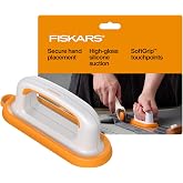 Fiskars Small Ruler Handle with SoftGrip, Ideal for Quilting Blocks | Attaches to Sewing Rulers, Silicone Suction for Secure Cutting, Arts and Crafts Supplies &amp; Accessories