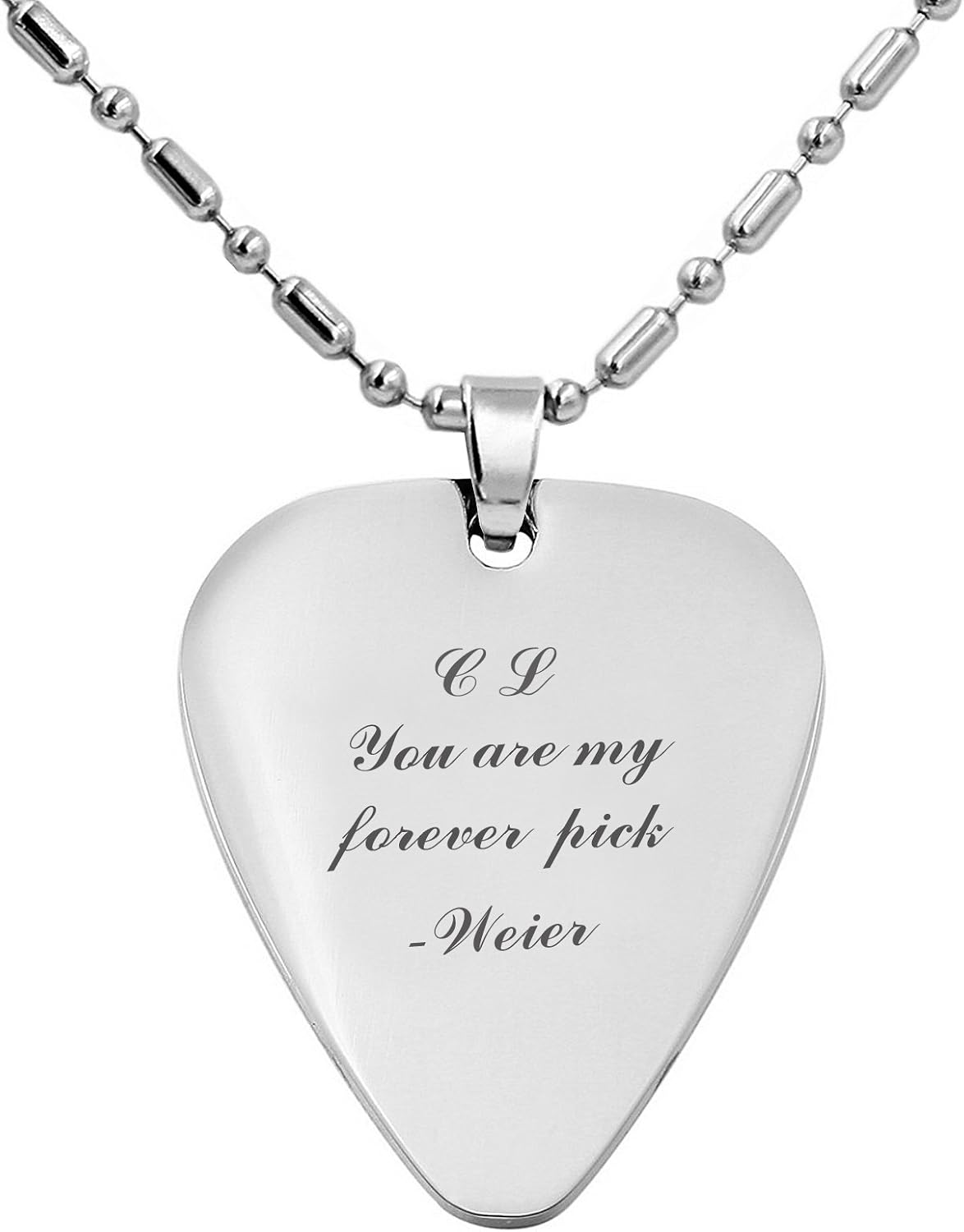 Guitar pick necklace amazon Clearance
