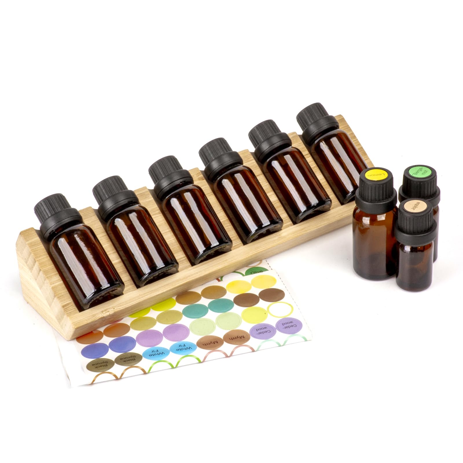 Essential Oil 6 Slots Storage Box Wooden Essential Oils Display Organizer Stand Holder for 15 ml Bottles Nail Polish Collection essential oil rack