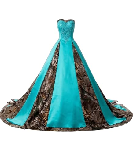 camo wedding dress with blue Dresses: 15 Looks + Faqs Other CAMO Satin Colors available ZVOCY White Satin Camo Wedding